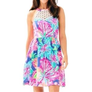 Lilly Pulitzer Kinley Dress in Bekon Blue Jungle Utopia